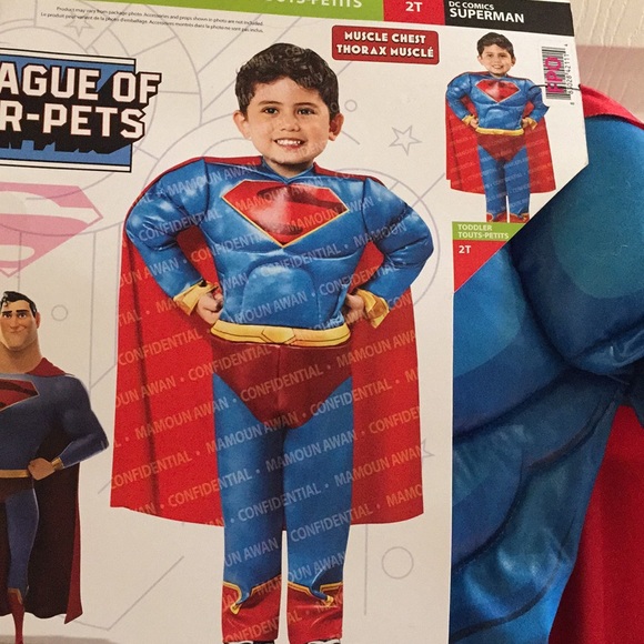 Superman DC League Boys Halloween Superhero Costume Size 2T - Picture 5 of 12